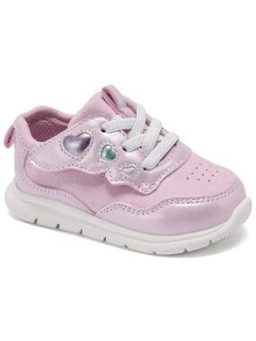 Carter's Light Pink Heart-Accent Baby’s Sneakers Size 4